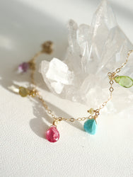 Turquoise / Yellow diamond / Pink Tourmaline & more
