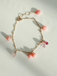 Pink Opal / Morganite / Rhodolite Garnet