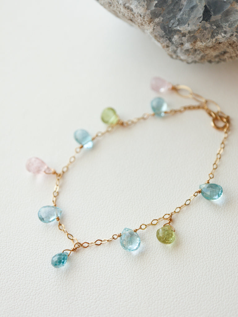 Aquamarine / Morganite / Green Garnet