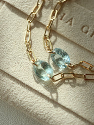 Aquamarine -chain bracelet-