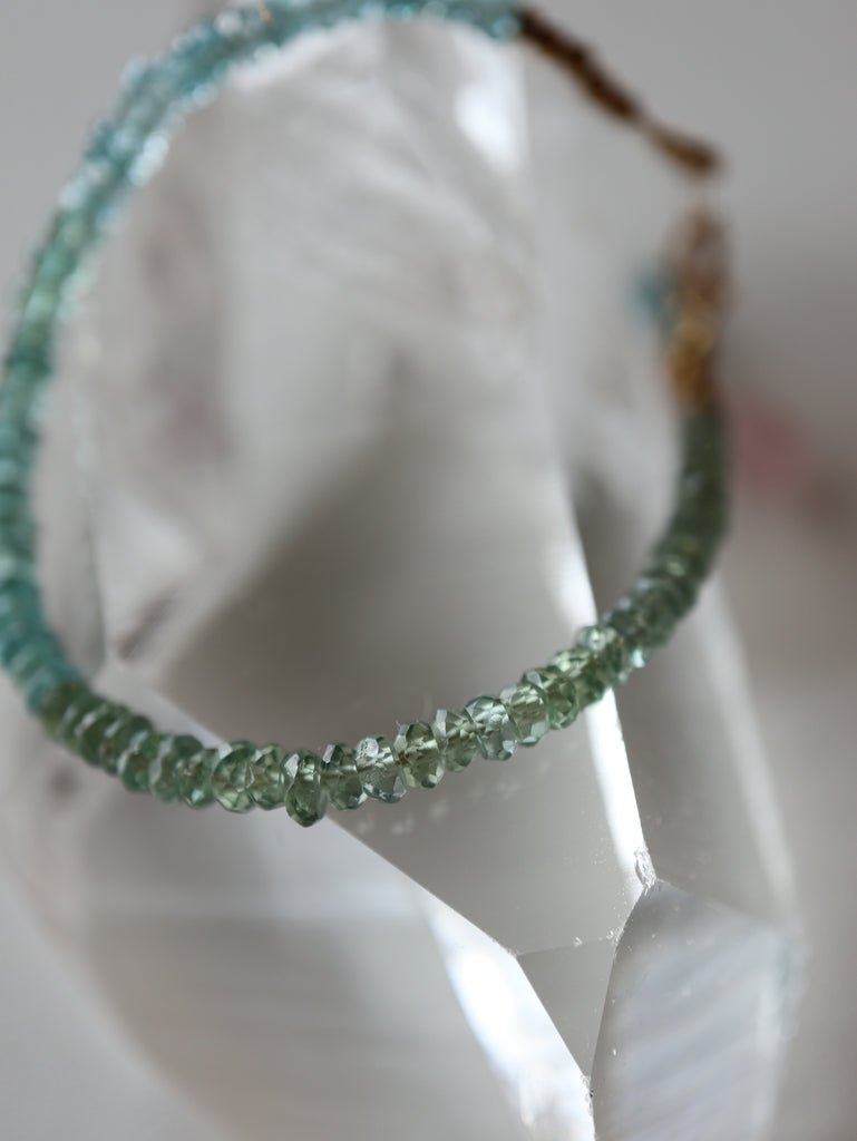 Green Sapphire/Blue Zircon/Blue Tourmaline
