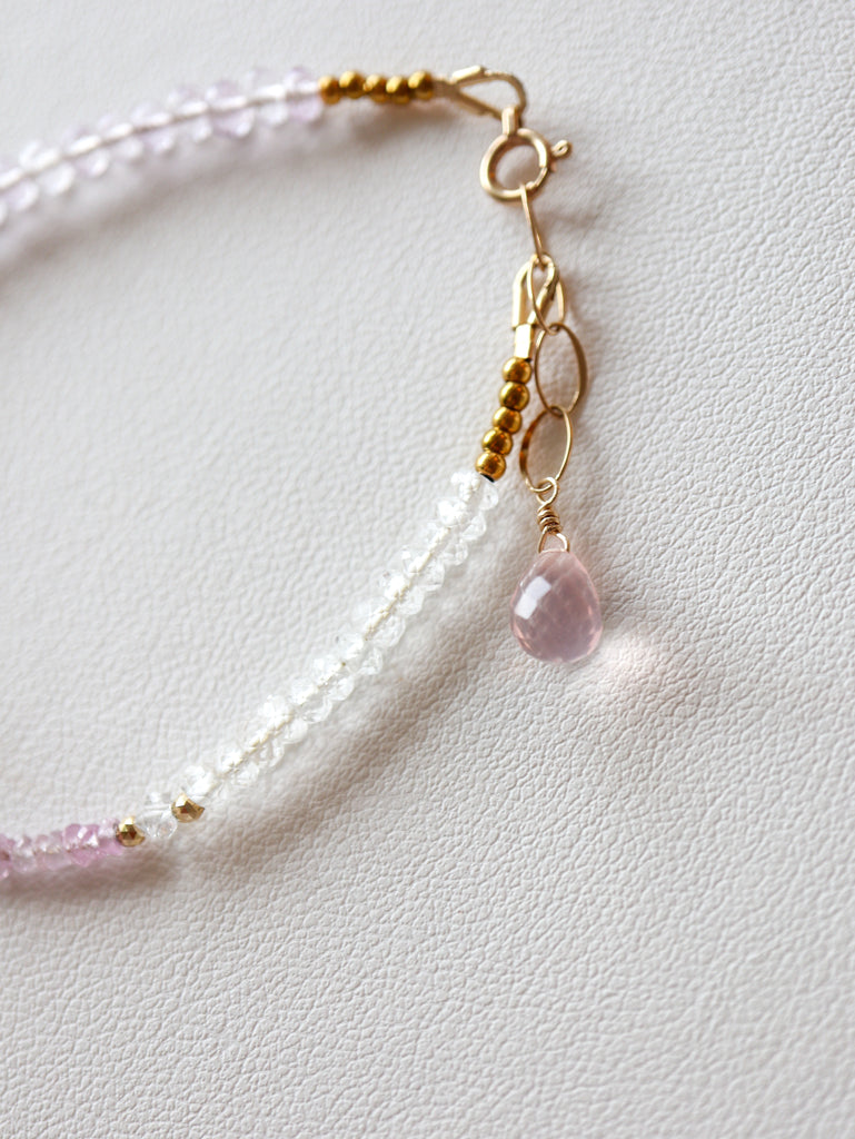 Moon stone /Pink Sapphire/Pink Amethyst