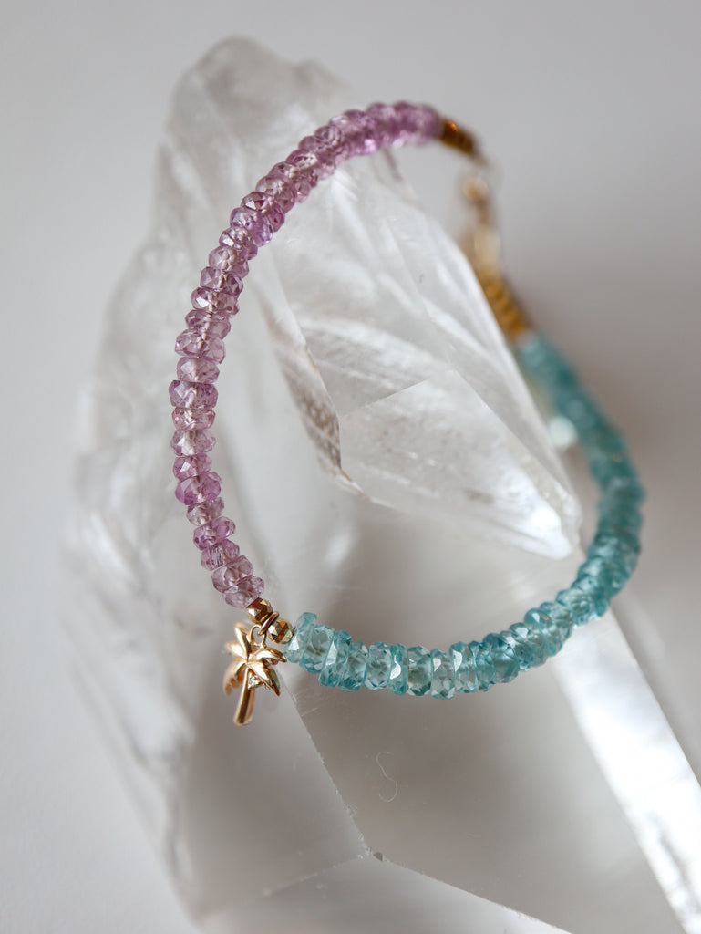 Blue Zircon/Pink Sapphire