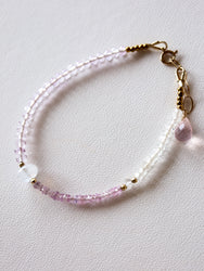 Moon stone /Pink Sapphire/Pink Amethyst