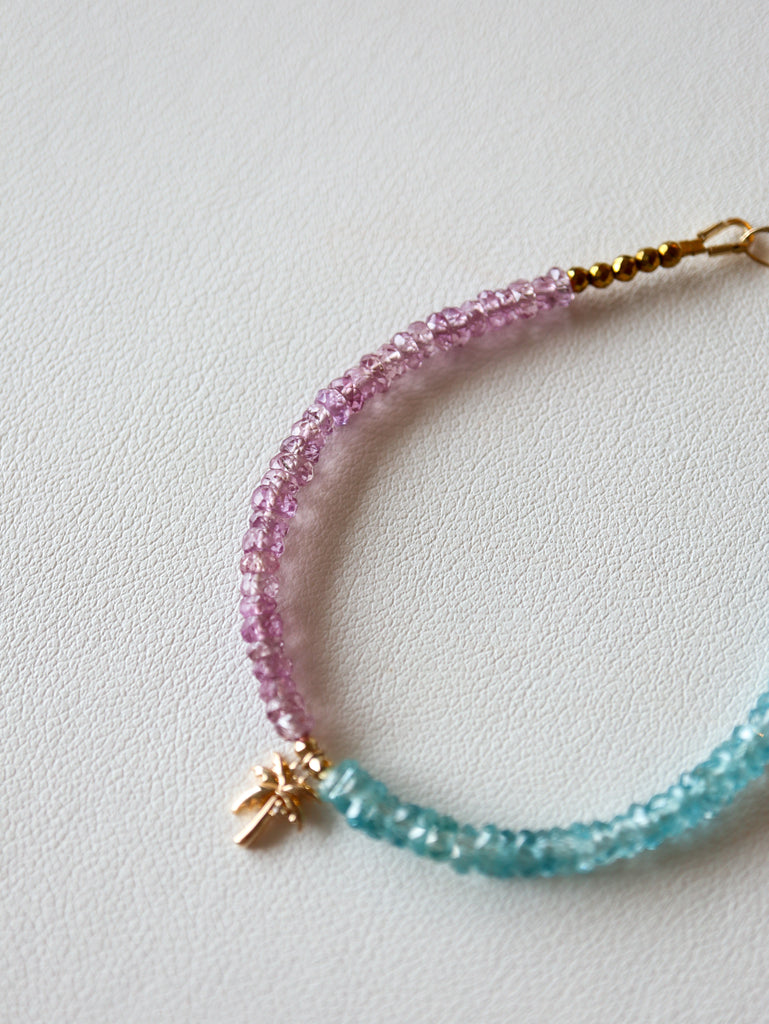 Blue Zircon/Pink Sapphire