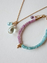 Blue Zircon/Pink Sapphire