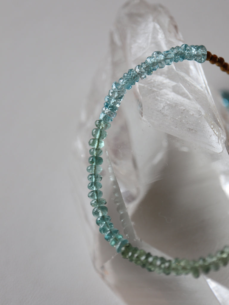 Green Sapphire/Blue Zircon/Blue Tourmaline