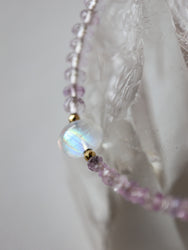 Moon stone /Pink Sapphire/Pink Amethyst