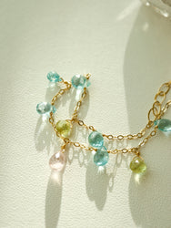 Aquamarine / Morganite / Green Garnet