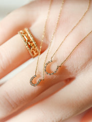 Lucky horse shoe necklace