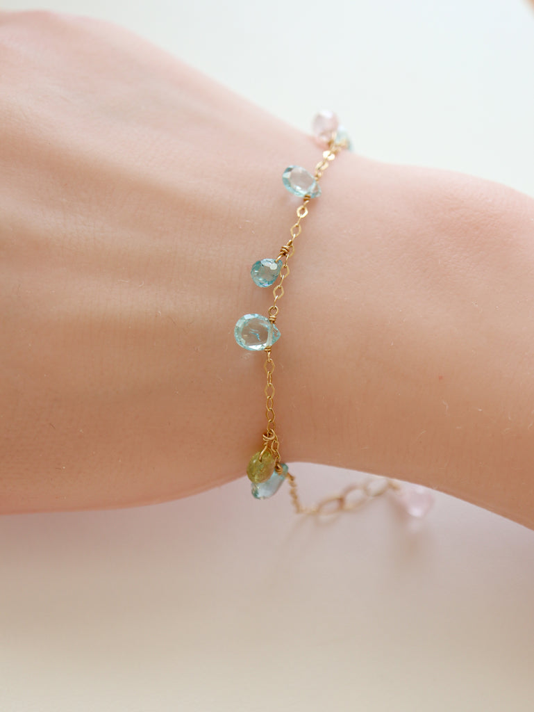 Aquamarine / Morganite / Green Garnet