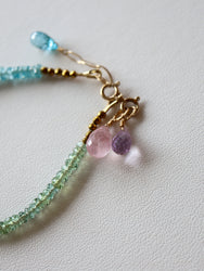 Green Sapphire/Blue Zircon/Blue Tourmaline