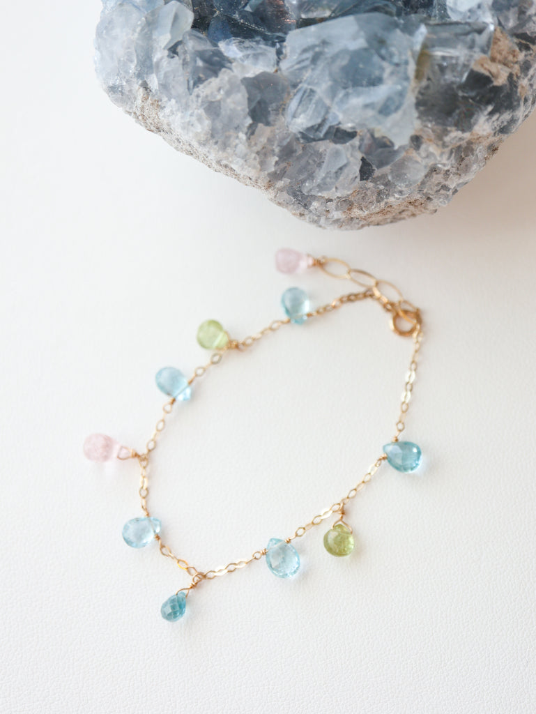 Aquamarine / Morganite / Green Garnet