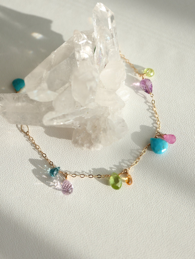 Turquoise / Pink Sapphire / Peridot & more