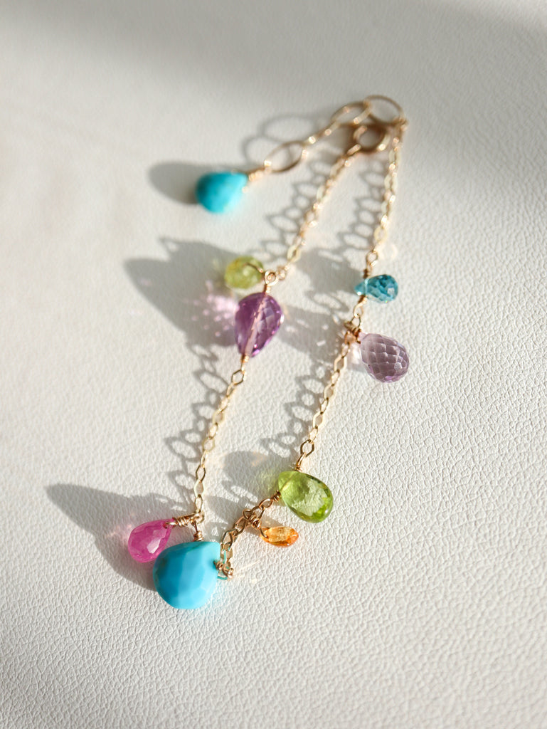 Turquoise / Pink Sapphire / Peridot & more