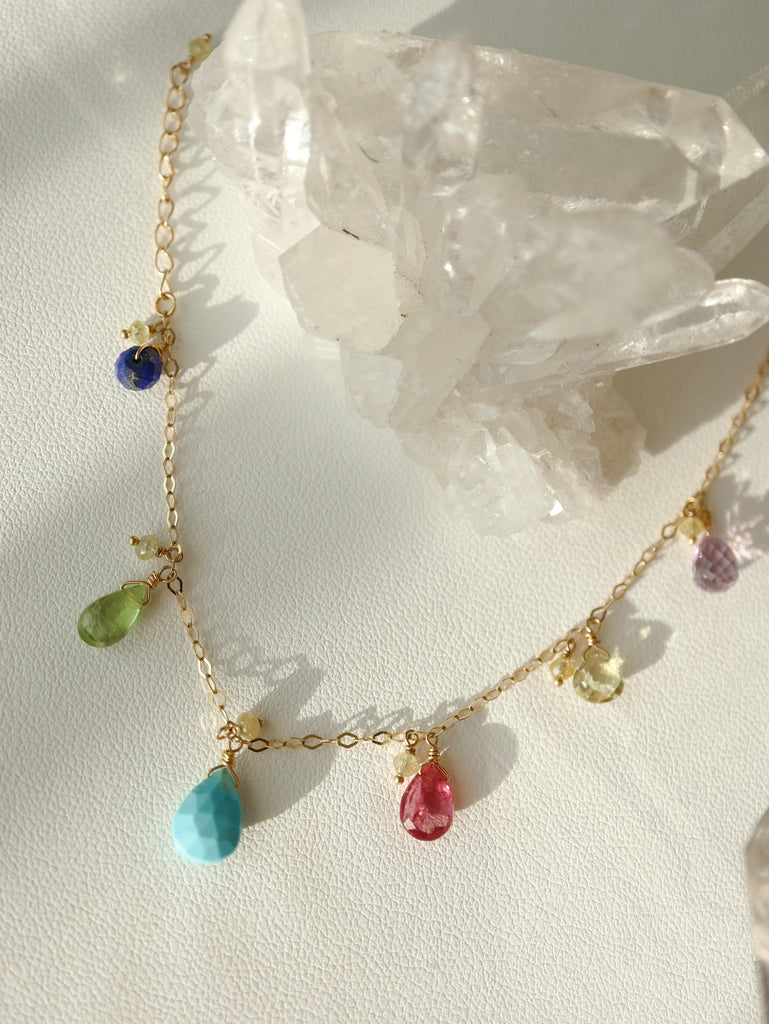 Turquoise / Yellow diamond / Pink Tourmaline & more