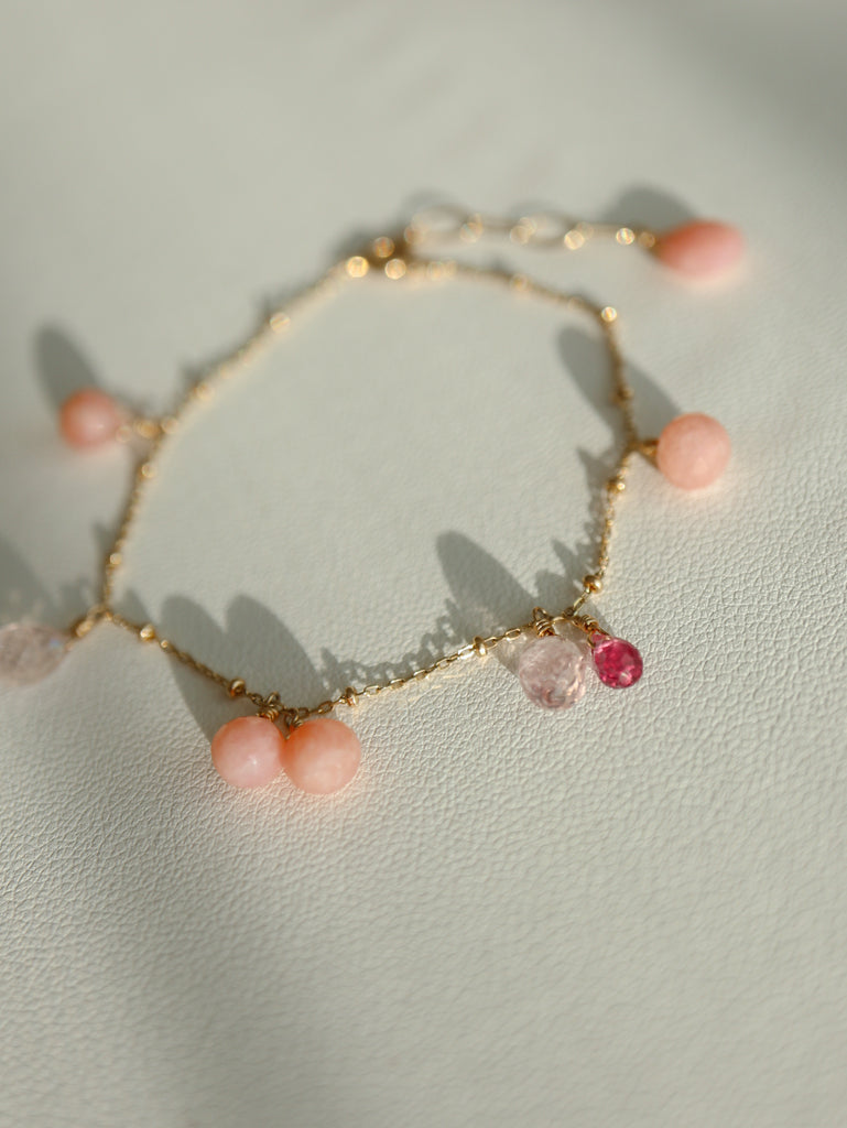 Pink Opal / Morganite / Rhodolite Garnet