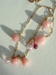 Pink Opal / Morganite / Rhodolite Garnet